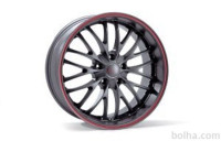 Aluminijasto platišče 5x120 ET35 9,5x19 RACE CS matt gun red circle...