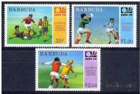 BARBUDA nogomet - SP 1974 znamke + rezan blok nežigosano MNH