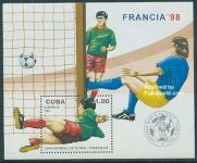 CUBA 1997 nogomet - SP 1998 znamke + blok nežigosano