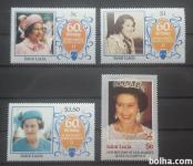 kraljica - St. Lucia 1986 - Mi 834/837 - serija, čiste (Rafl01)