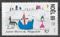 SAINT PIERRE IN MIQUELON BOŽIČ ČISTA ZNAMKA - PGROSELJ