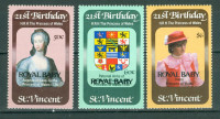 St. Vincent Karibi 1982 Diana serija pretisk MNH** 7% Michela