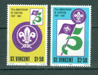 St. Vincent Karibi 1982 skavti serija MNH** 7% Michela