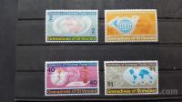 stoletje pošte -Grenadines of St. Vincent 1974-Mi 24/27-čiste (Rafl01)