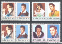 SVETI VINCENT 1985 GLASBA ELVIS PRESLEY * Mi 862/69 ** serija (HV-113)