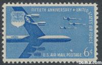 USA 1957 Air Force letalo nežigosana znamka