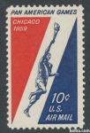 USA 1959 Pan Ameriške igre nežigosana znamka