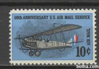 USA 1968 Air mail service letalo nežigosana znamka
