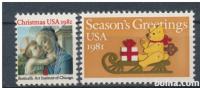 USA 1981 Božič nežigosani znamki