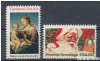 USA 1983 Božič nežigosani znamki
