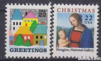 USA 1986 Božič nežigosani znamki