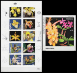 VENEZUELA 1991 ORHIDEJE RASTLINE ** Mi 2668/77+B38 ** MP+blok (F4)