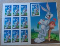 ZDA, znamke, karnet Zajček Dolgoušček, Bugs Bunny