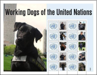 Združeni narodi ZN, UN, UNO New York 2011 favna, delovni psi, policija