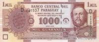 BANKOVEC 1000 GUARANIES (PARAGVAJ) 2005.UNC