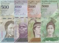 BANK.500,1000,2000,5000 BOLIVARES (VENEZUELA)UNC.2016,2017