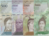 BANK.500,1000,2000,5000 BOLIVARES (VENEZUELA)UNC.2016,2017