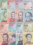 BANK.SET 2,5,10,20,50,100,200,500 BOL.(VENEZUELA)2018.UNC