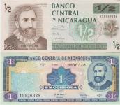 BANKOVEC 1/2-1991,1-1990 CORDOBAS P171,P179 (NIKARAGVA) UNC