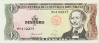 BANKOVEC 1 PESOS P126c (DOMINIKANSKA REPUBLIKA) 1988.UNC