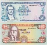 BANKOVEC 10-1994,20-1995 DOLLARS P71e,P72e (JAMAJKA) UNC