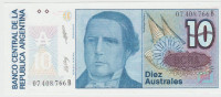 BANKOVEC 10 AUSTRALES P325b (ARGENTINA) 1985.UNC