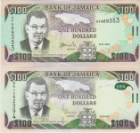 BANKOVEC 100-2004,2021 DOLLARS P80d,P85h (JAMAJKA)) UNC