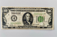 Bankovec 100$, leto izdaje 1928