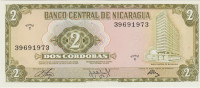 BANKOVEC 2 CORDOBAS P121 (NIKARAGVA) 1972.UNC