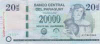 BANKOVEC 20000 GUARANIES P230c  (PARAGVAJ) 2011.UNC