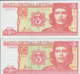 BANKOVEC 3-2004,2005 PESOS P127a,P127b "CHE GUEVARA" (KUBA ) UNC