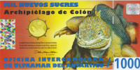 BANKOVEC 1000 SUCRES (GALAPAGOS EKVADOR) 2009.UNC