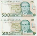 BANKOVEC 500-1987,1988 CRUZEIROS P191,P192 (BRAZILIJA) UNC