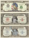 BANKOVEC MILION-2007,2012,TRILION-2013 "KIP SVOBODE" (ZDA AMERIKA)UNC