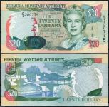 BERMUDA, 20 dolarjev 2000, milenijumska izdaja, UNC
