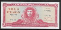 KUBA, Cuba, 3 pesos 1988 , prva izdaja Che Guevarra , UNC