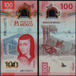 Mehika 100 pesos / 100 pezosov 2020 UNC  polimer