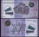 NIKARAGVA 50 cordobas 2014 UNC polimer bankovec