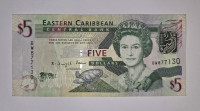 Prodam bankovec 5 dolarjev Antigua in Barbuda