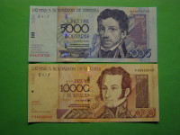 VENEZUELA 2002/06 - 5.000 in 10.000 BOLIVARJEV - PRODAM