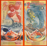!!NOVO!!  VZHODNI KARIBI 2 dolarja letnik 2023 (2024) UNC