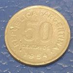 50 centavos 1954 Argentina vf