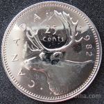 LaZooRo: Kanada 25 Cents 1982 Proof-Like UNC