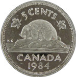 LaZooRo: Kanada 5 Cents 1984 PROOF