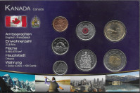 KANADA , Canada , set kovancev (2007-2011) QE II ,  UNC