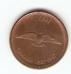 KOVANEC  1 cent  1867-1967   Kanada