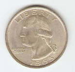 KOVANEC  1 dollar  1865  zbirateljski  ZDA