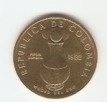 KOVANEC  20 pesos  1982  Kolumbija