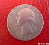 Kovanec Quarter Dollar 1967, Dolar, Liberty, In god we trust