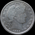 LaZooRo: 1/2 Dollar Združenih držav 1899 F / VF - srebro
